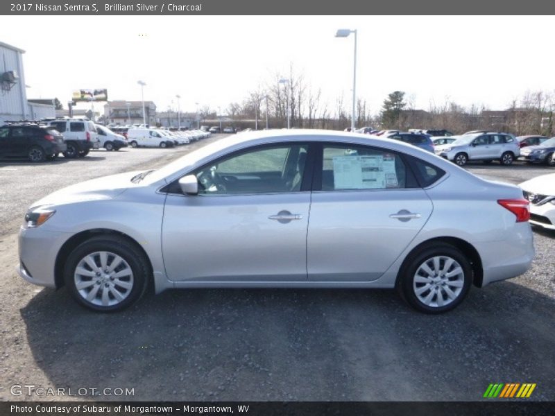 Brilliant Silver / Charcoal 2017 Nissan Sentra S