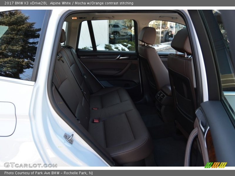 Alpine White / Mocha w/Orange contrast stitching 2017 BMW X3 xDrive28i