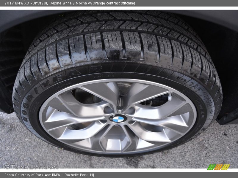 Alpine White / Mocha w/Orange contrast stitching 2017 BMW X3 xDrive28i