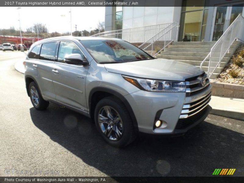 Celestial Silver Metallic / Ash 2017 Toyota Highlander Hybrid Limited AWD