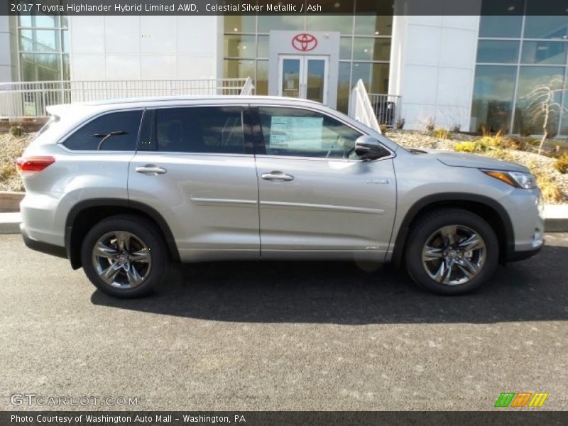 Celestial Silver Metallic / Ash 2017 Toyota Highlander Hybrid Limited AWD