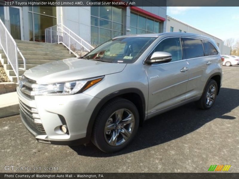 Celestial Silver Metallic / Ash 2017 Toyota Highlander Hybrid Limited AWD