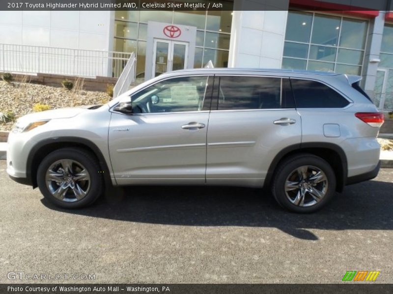 Celestial Silver Metallic / Ash 2017 Toyota Highlander Hybrid Limited AWD