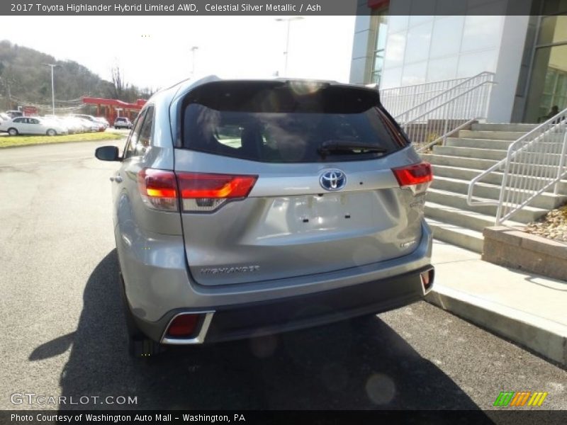 Celestial Silver Metallic / Ash 2017 Toyota Highlander Hybrid Limited AWD
