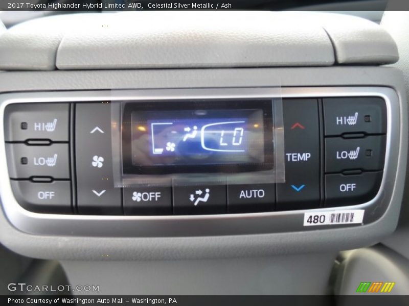 Celestial Silver Metallic / Ash 2017 Toyota Highlander Hybrid Limited AWD