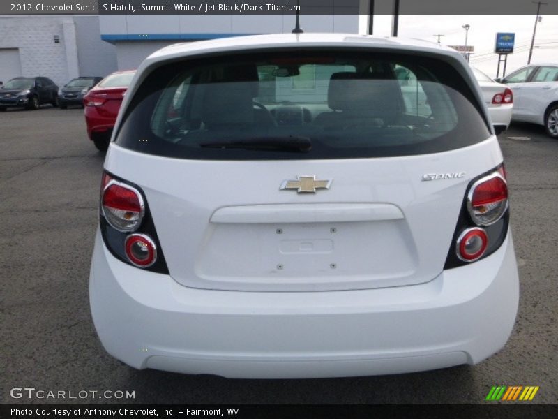 Summit White / Jet Black/Dark Titanium 2012 Chevrolet Sonic LS Hatch
