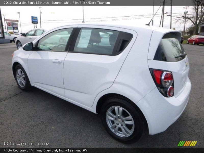 Summit White / Jet Black/Dark Titanium 2012 Chevrolet Sonic LS Hatch