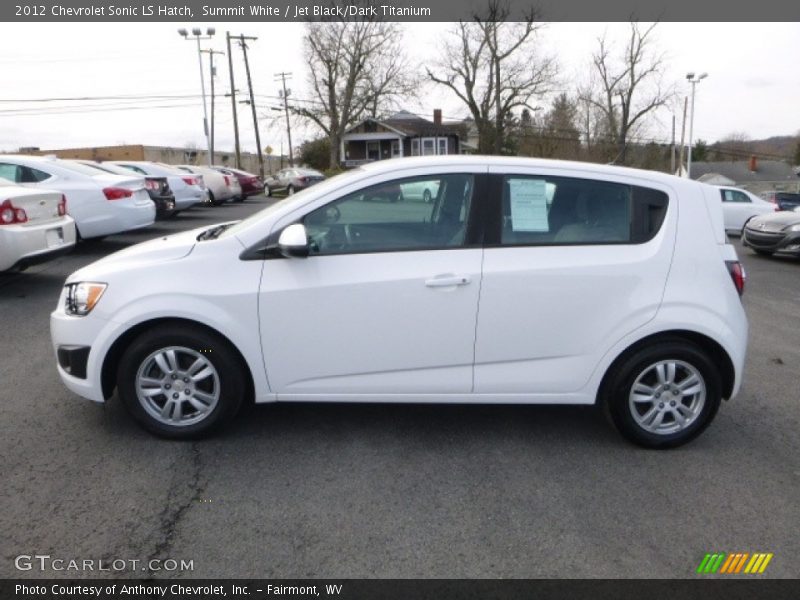 Summit White / Jet Black/Dark Titanium 2012 Chevrolet Sonic LS Hatch