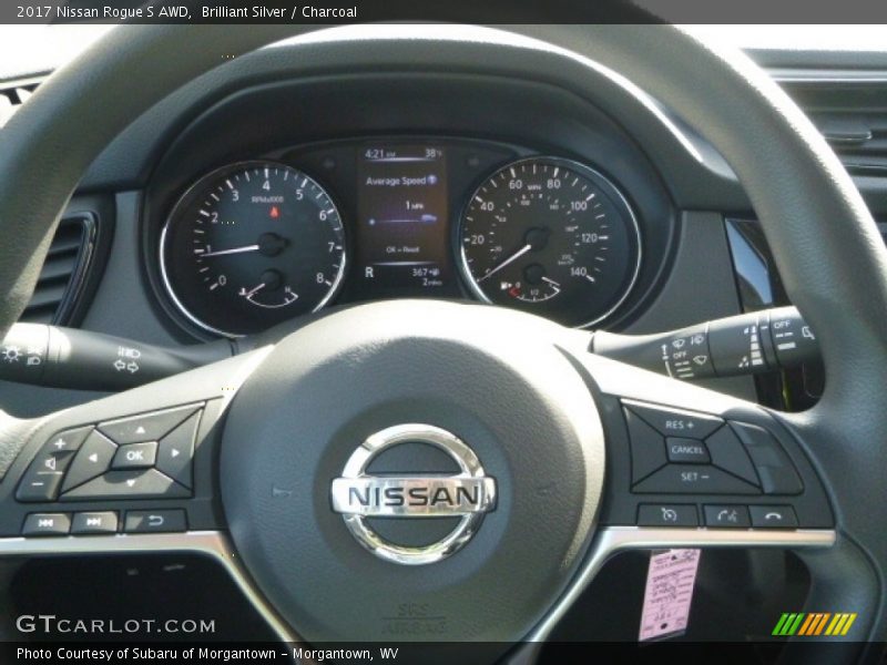 Brilliant Silver / Charcoal 2017 Nissan Rogue S AWD