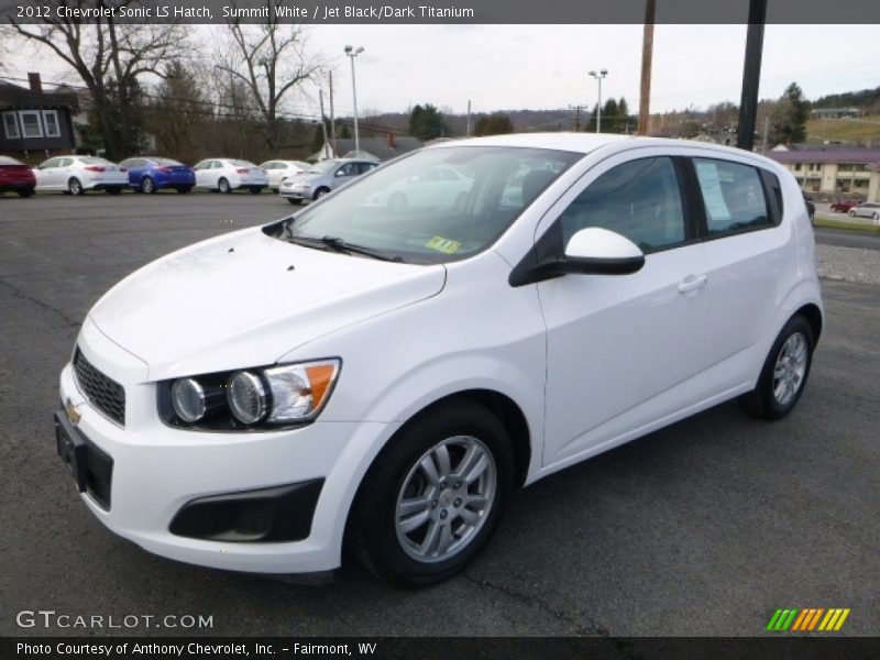 Summit White / Jet Black/Dark Titanium 2012 Chevrolet Sonic LS Hatch