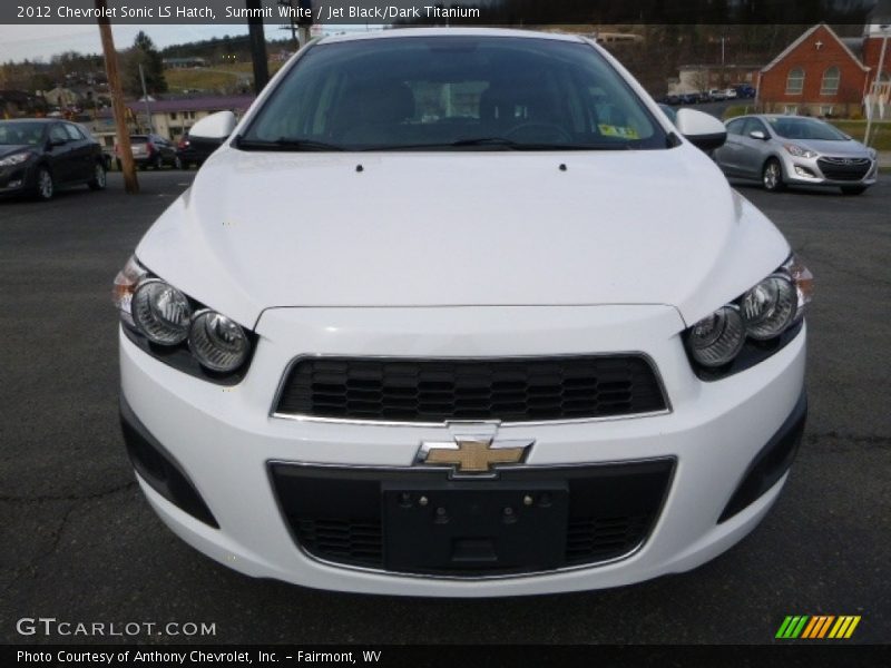 Summit White / Jet Black/Dark Titanium 2012 Chevrolet Sonic LS Hatch