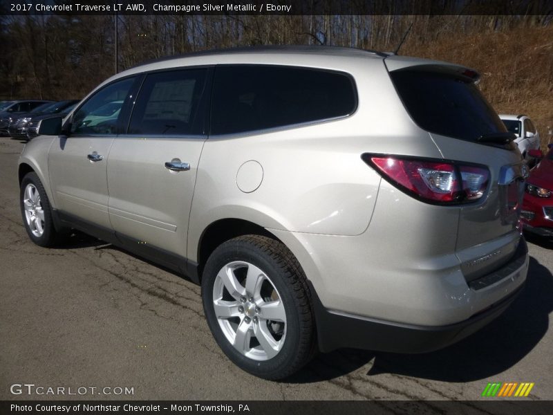 Champagne Silver Metallic / Ebony 2017 Chevrolet Traverse LT AWD