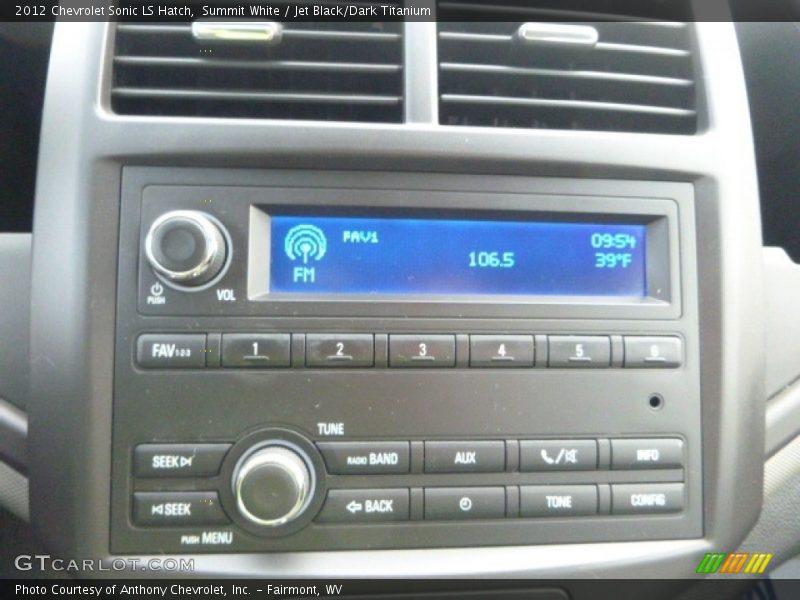 Summit White / Jet Black/Dark Titanium 2012 Chevrolet Sonic LS Hatch