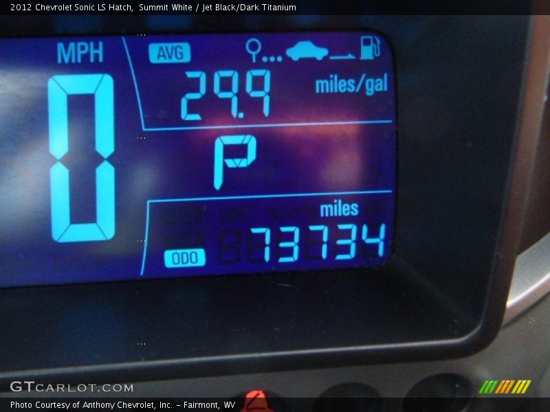 Summit White / Jet Black/Dark Titanium 2012 Chevrolet Sonic LS Hatch