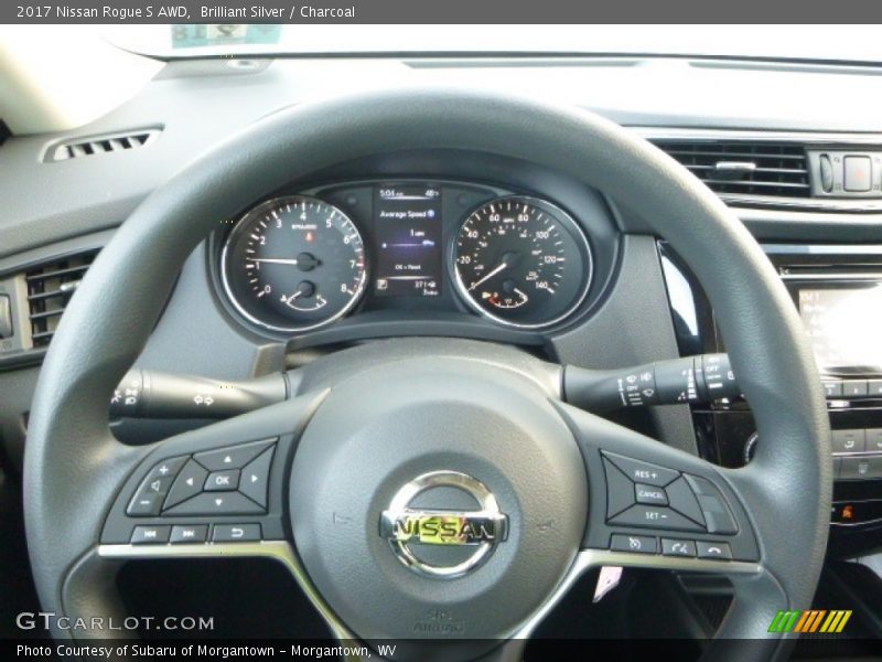 Brilliant Silver / Charcoal 2017 Nissan Rogue S AWD