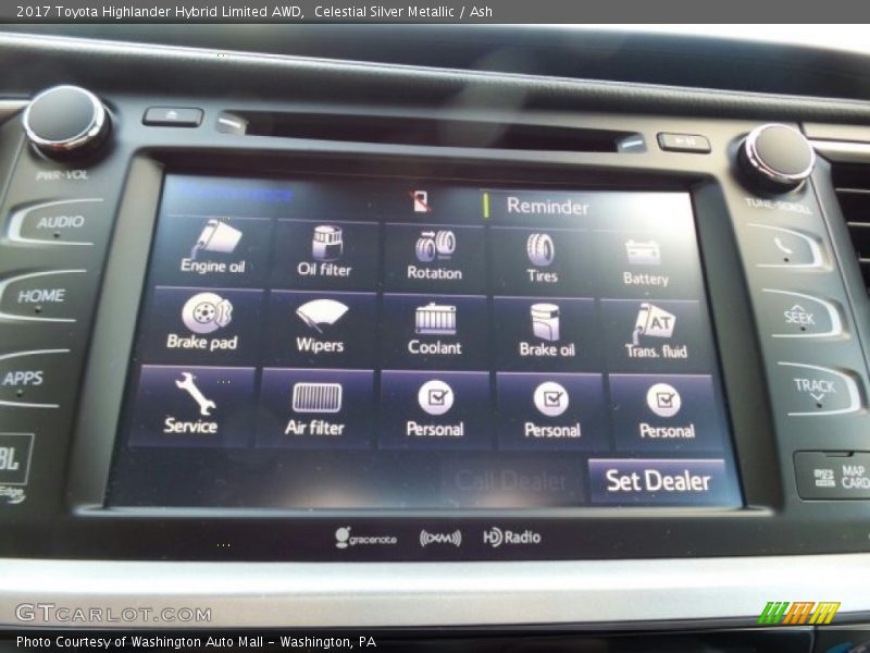 Celestial Silver Metallic / Ash 2017 Toyota Highlander Hybrid Limited AWD