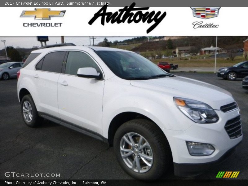Summit White / Jet Black 2017 Chevrolet Equinox LT AWD