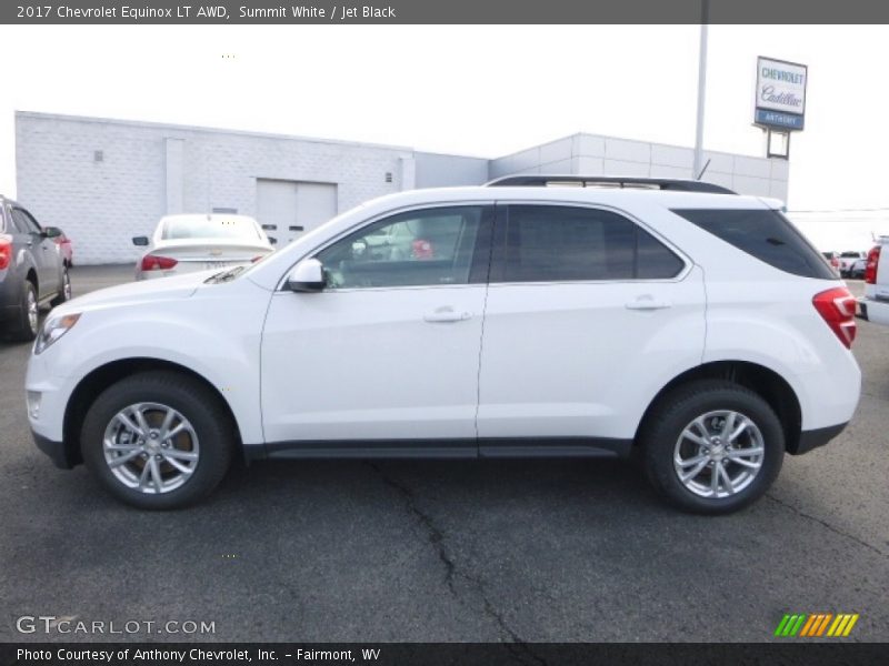 Summit White / Jet Black 2017 Chevrolet Equinox LT AWD