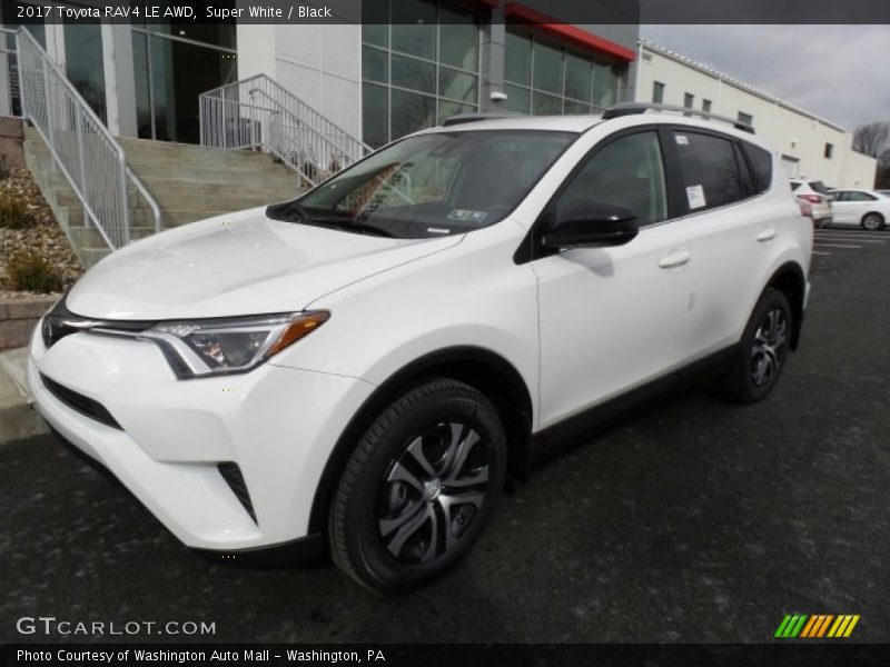 Super White / Black 2017 Toyota RAV4 LE AWD