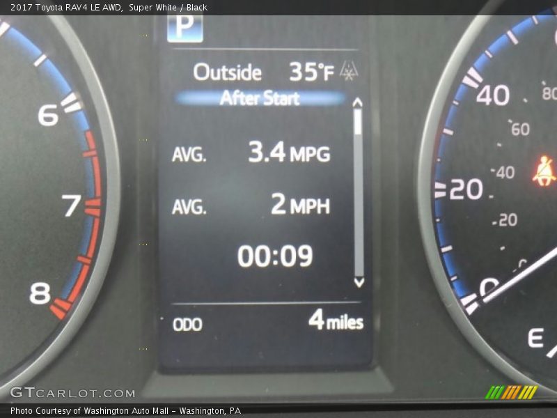 Super White / Black 2017 Toyota RAV4 LE AWD