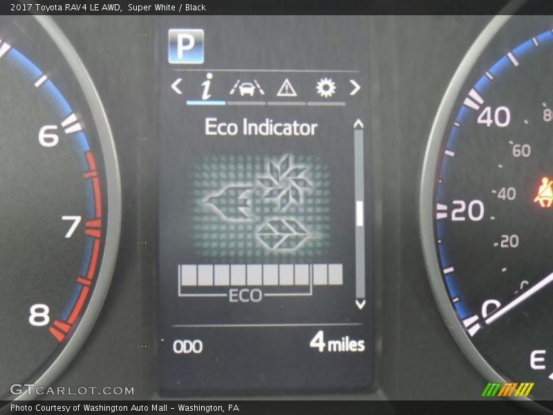 Super White / Black 2017 Toyota RAV4 LE AWD