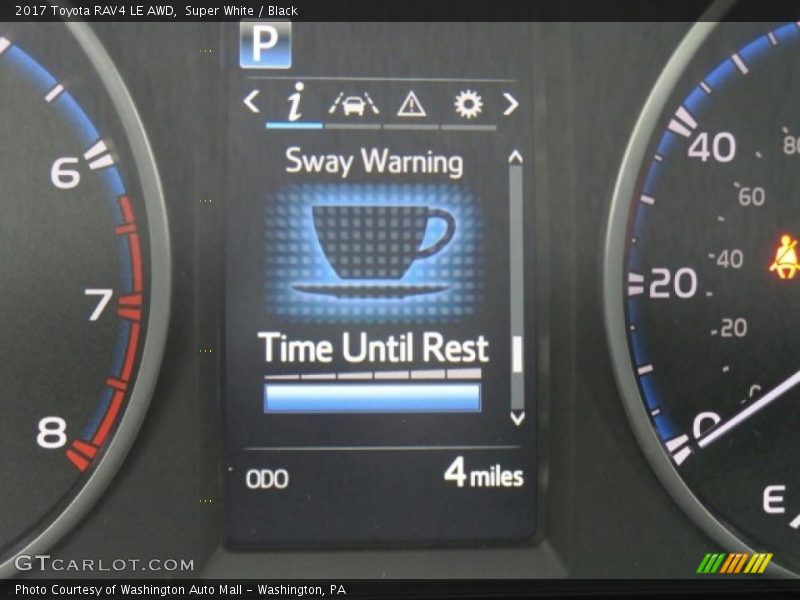 Super White / Black 2017 Toyota RAV4 LE AWD