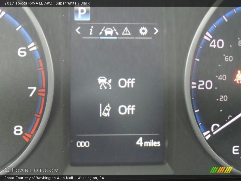 Super White / Black 2017 Toyota RAV4 LE AWD