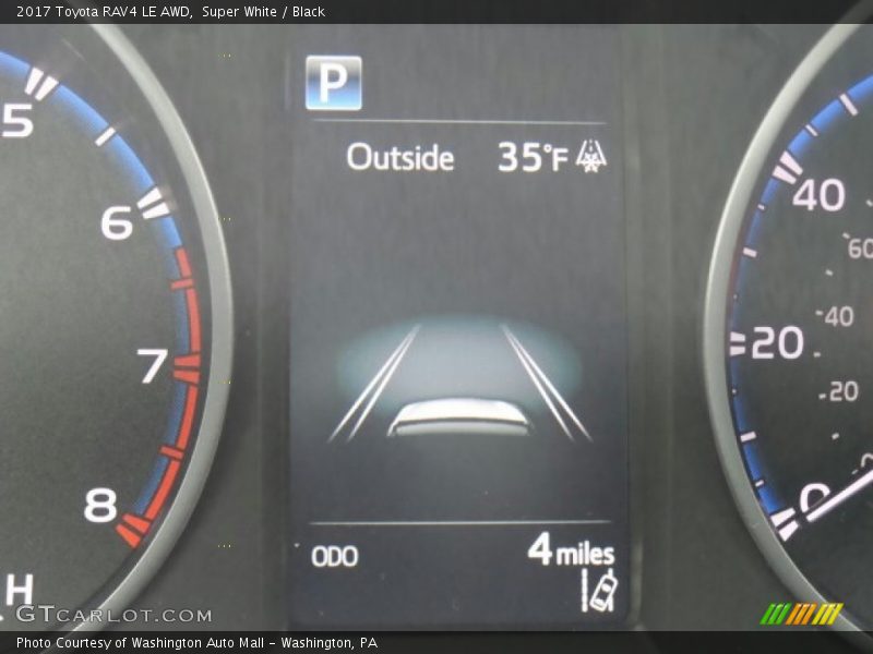 Super White / Black 2017 Toyota RAV4 LE AWD