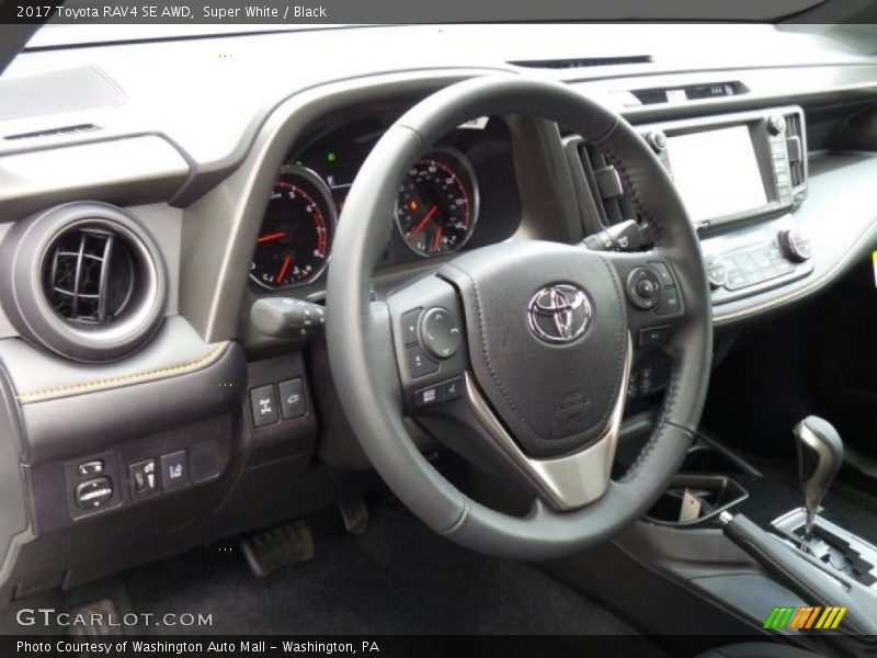 Super White / Black 2017 Toyota RAV4 SE AWD