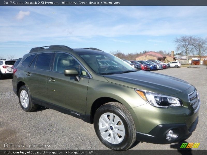 Wilderness Green Metallic / Warm Ivory 2017 Subaru Outback 2.5i Premium