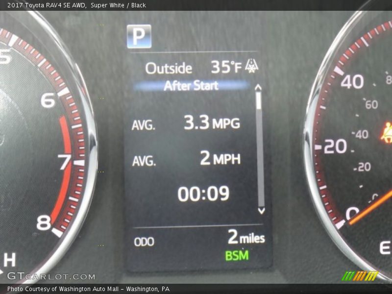 Super White / Black 2017 Toyota RAV4 SE AWD