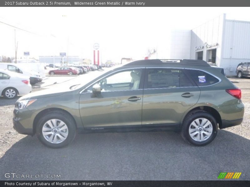 Wilderness Green Metallic / Warm Ivory 2017 Subaru Outback 2.5i Premium