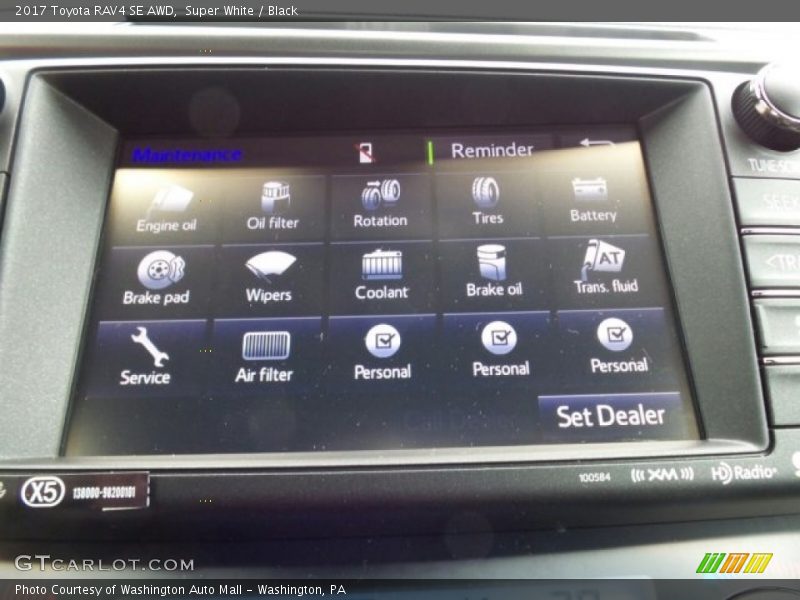 Super White / Black 2017 Toyota RAV4 SE AWD
