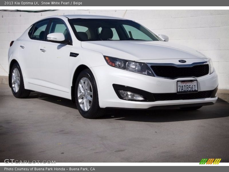 Snow White Pearl / Beige 2013 Kia Optima LX