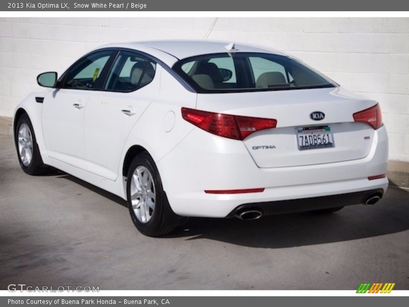 Snow White Pearl / Beige 2013 Kia Optima LX