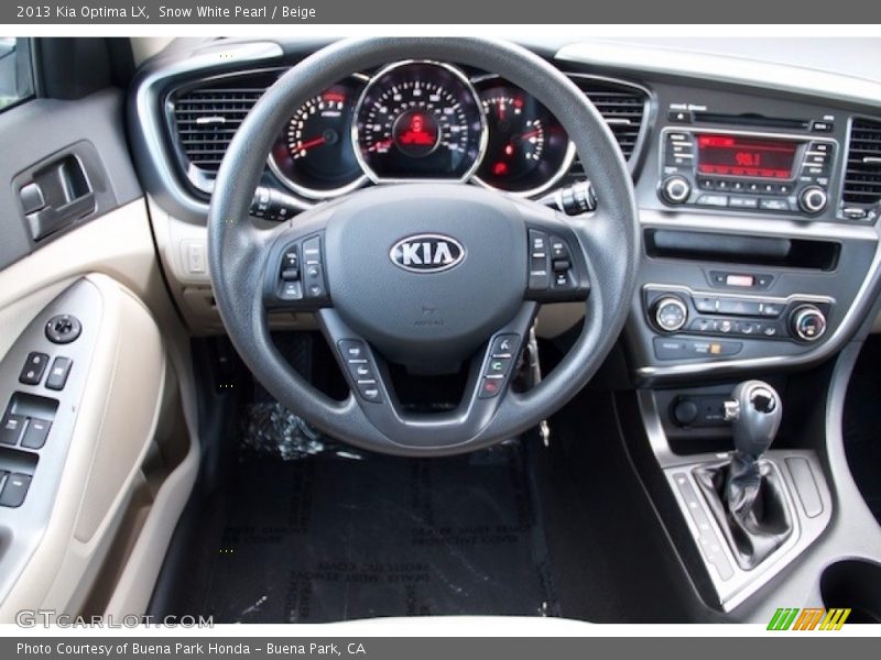Snow White Pearl / Beige 2013 Kia Optima LX
