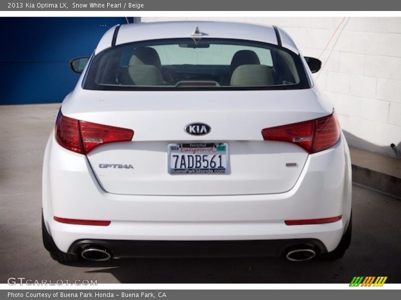 Snow White Pearl / Beige 2013 Kia Optima LX