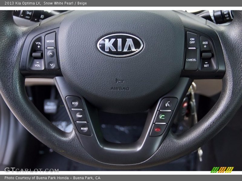 Snow White Pearl / Beige 2013 Kia Optima LX