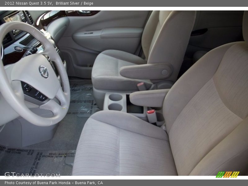 Brilliant Silver / Beige 2012 Nissan Quest 3.5 SV