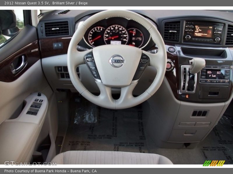 Brilliant Silver / Beige 2012 Nissan Quest 3.5 SV