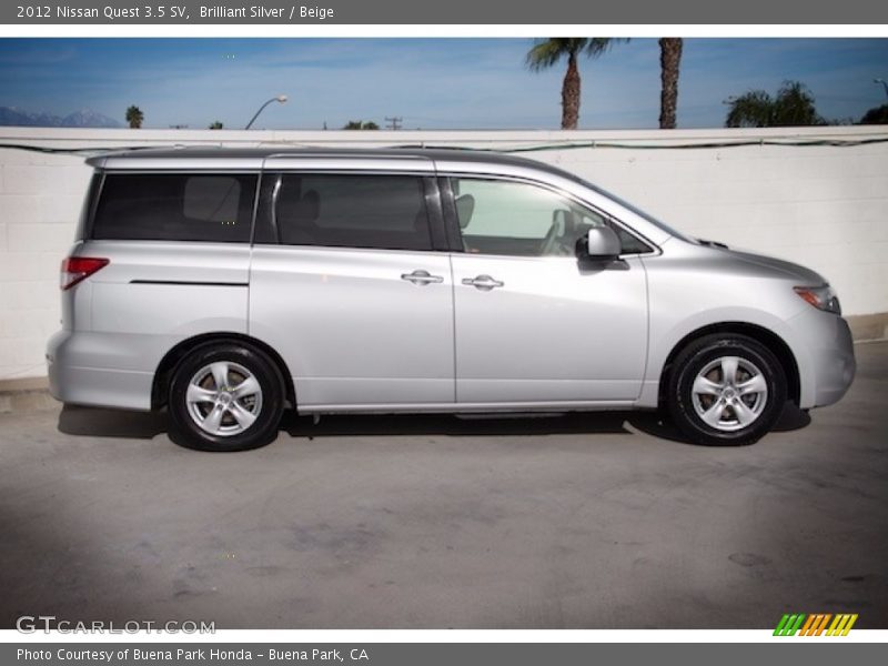 Brilliant Silver / Beige 2012 Nissan Quest 3.5 SV
