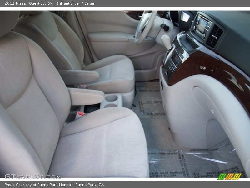 Brilliant Silver / Beige 2012 Nissan Quest 3.5 SV
