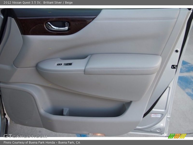 Brilliant Silver / Beige 2012 Nissan Quest 3.5 SV