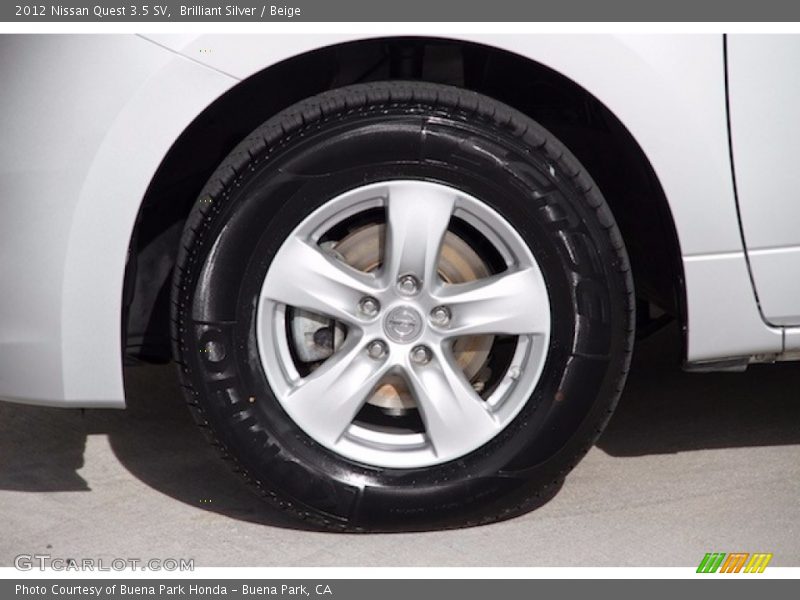Brilliant Silver / Beige 2012 Nissan Quest 3.5 SV
