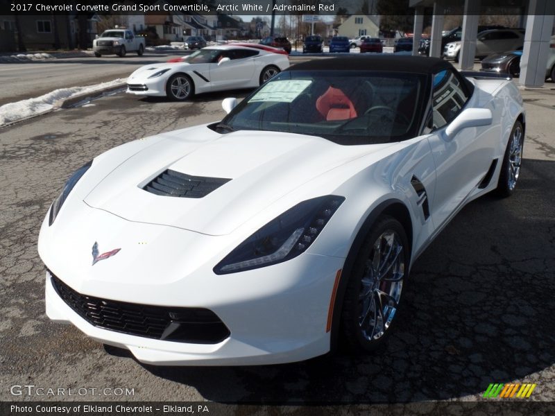 Arctic White / Adrenaline Red 2017 Chevrolet Corvette Grand Sport Convertible