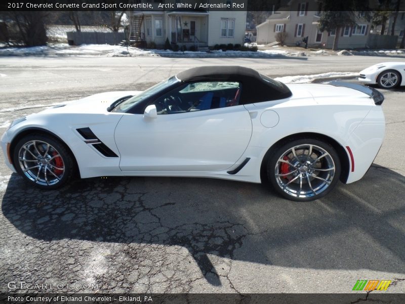 Arctic White / Adrenaline Red 2017 Chevrolet Corvette Grand Sport Convertible