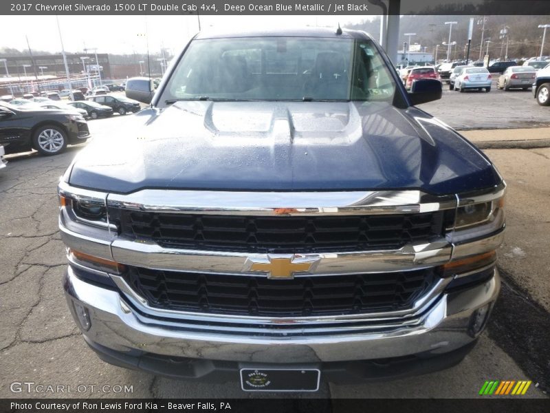 Deep Ocean Blue Metallic / Jet Black 2017 Chevrolet Silverado 1500 LT Double Cab 4x4