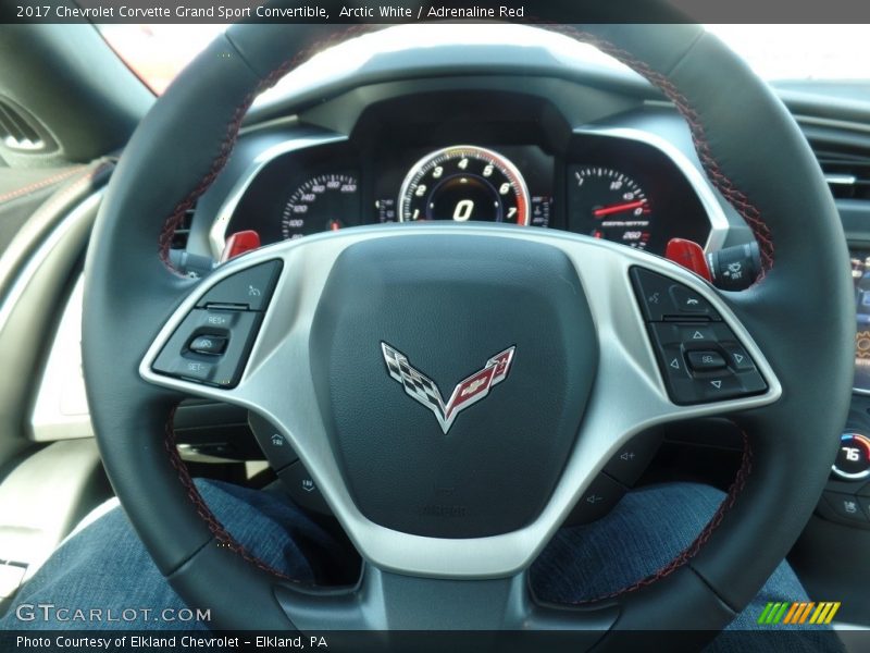 Arctic White / Adrenaline Red 2017 Chevrolet Corvette Grand Sport Convertible
