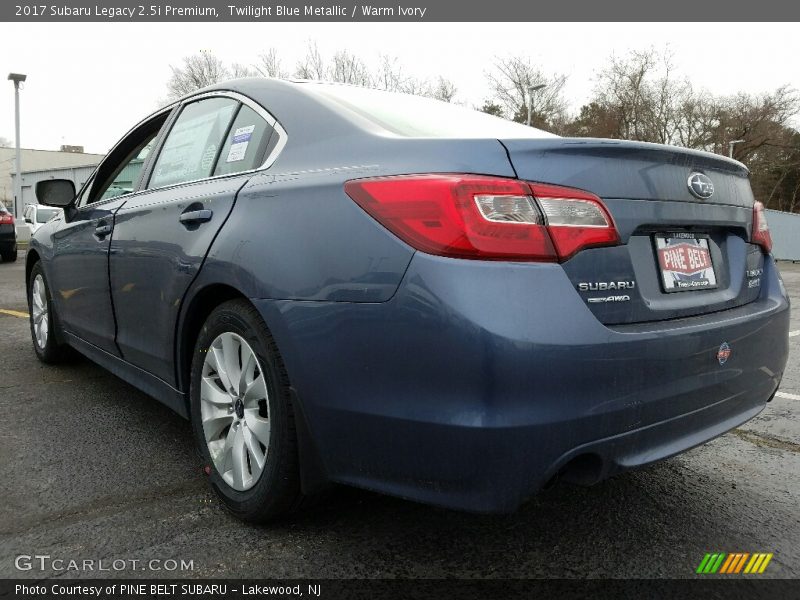 Twilight Blue Metallic / Warm Ivory 2017 Subaru Legacy 2.5i Premium