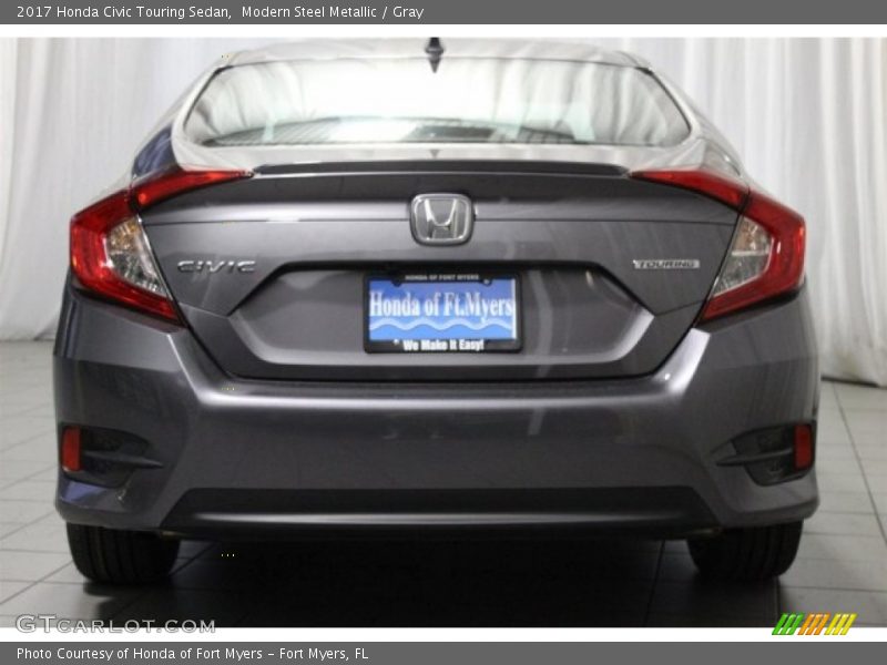 Modern Steel Metallic / Gray 2017 Honda Civic Touring Sedan